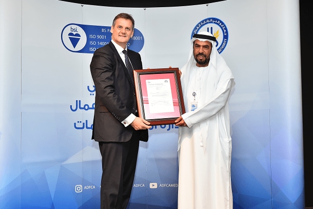 Abu Dhabi Food Control Authority achieves certification to ISO 22301 and ISO/IEC 27001
