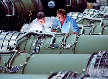 engineers jet engine manufacturing plant aerospace