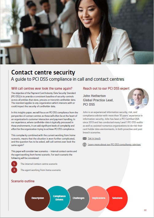 Contact centre leaflet first page