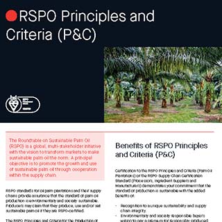 RSPO Principles and Criteria (P&C)