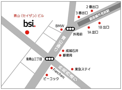 BSIジャパン東京本社地図