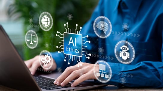 AI and Ethics Concept.