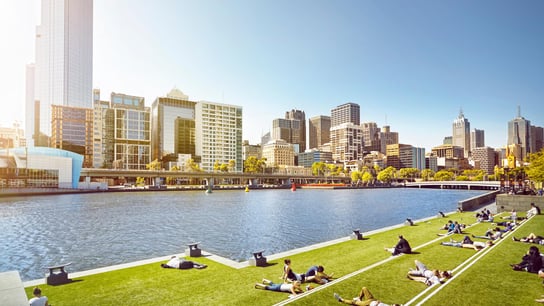 buildings across the river