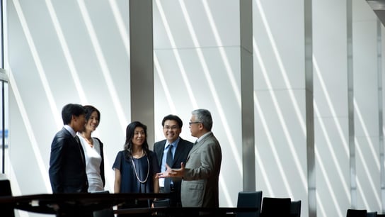 Business people talking in a office 