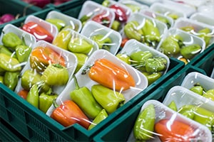 Fruit packaged in shop