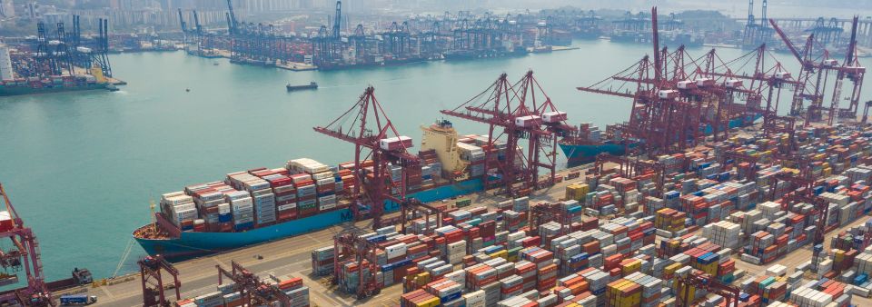 Cargo ship at port