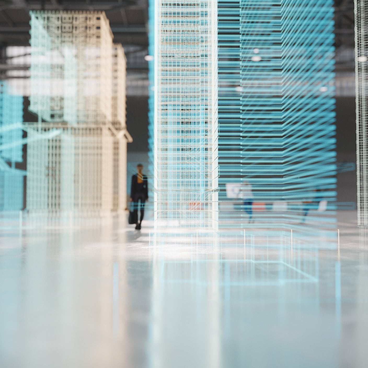New city buildings simulation with augmented reality software