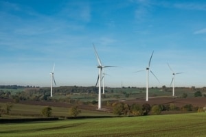 Wind farm in countryside