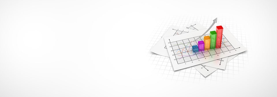 Illustration of 3D bar chart rising from a document.