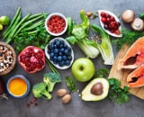 Fruits assorted on table image