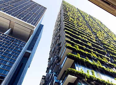 A high rise building representing carbon management in infrastructure