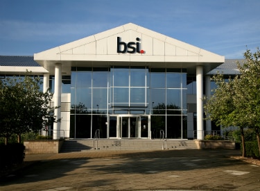 image of BSI logo on building