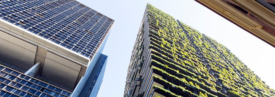 A high rise building representing carbon management in infrastructure