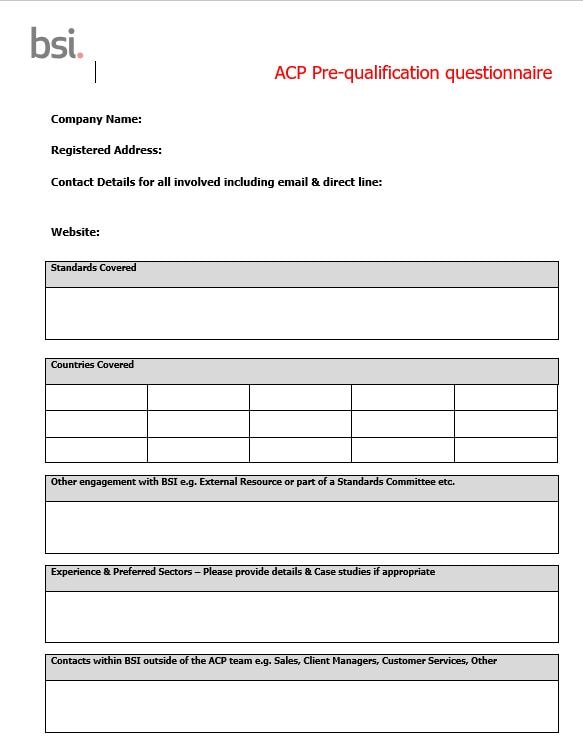 ACP Program BSI Middle East and Africa