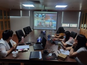 Group of people in virtual meeting