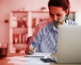 woman with laptop