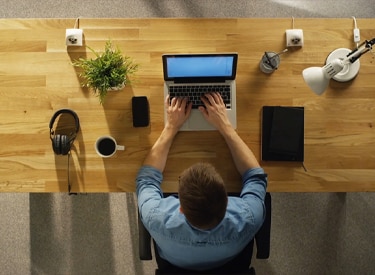 Man at desk