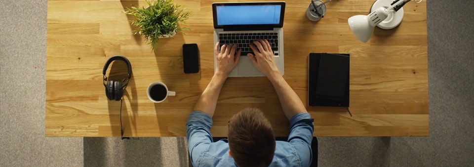 Man at desk