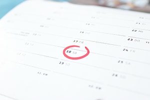 Kalender mit Events