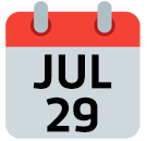 July 29 calendar icon July 29 calendar icon
