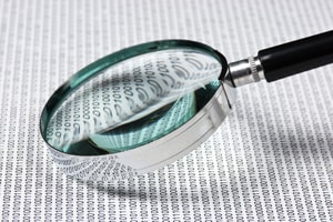 eDiscovery magnifying glass 