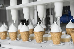 Ice cream in cones