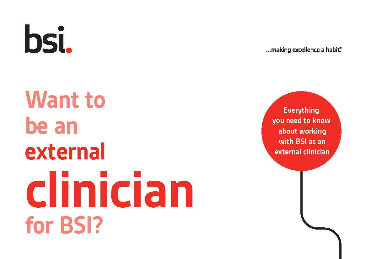 Want to be an external clinician for BSI?