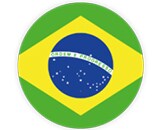 Brazil Flag rounded