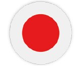 Japan flag rounded