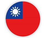 Taiwan flag rounded