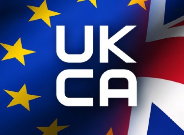 UKCA logo with flag mobile