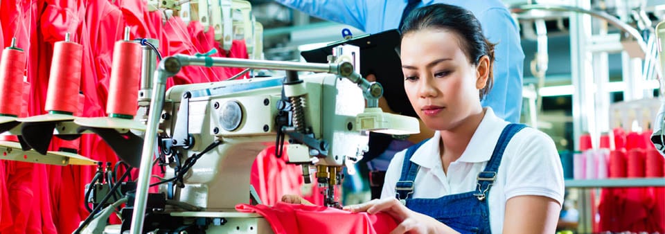 Retail, apparel and footwear - Sewing in factory