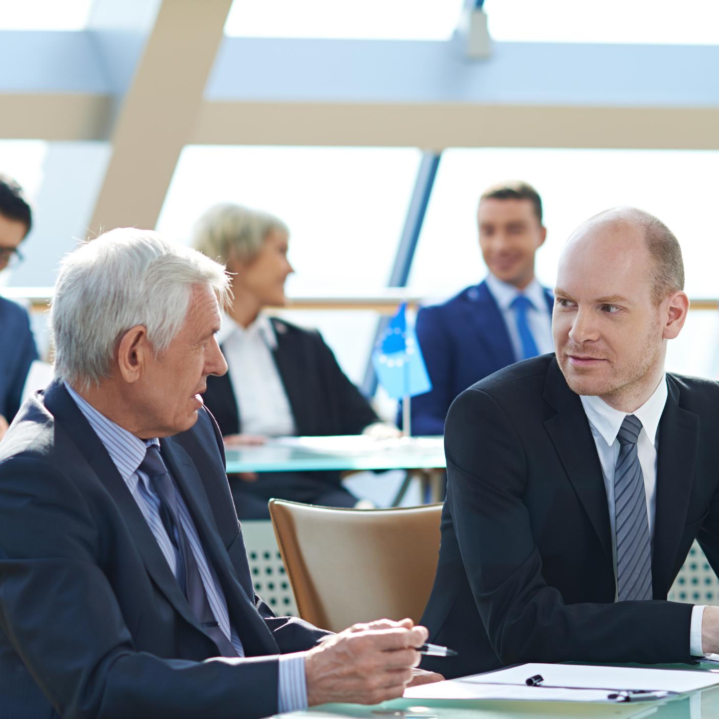 businessmen discussing