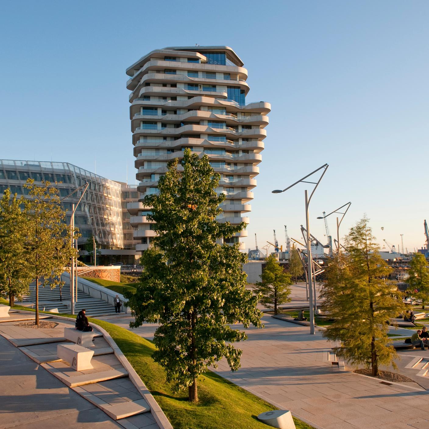 View of brand new buildings