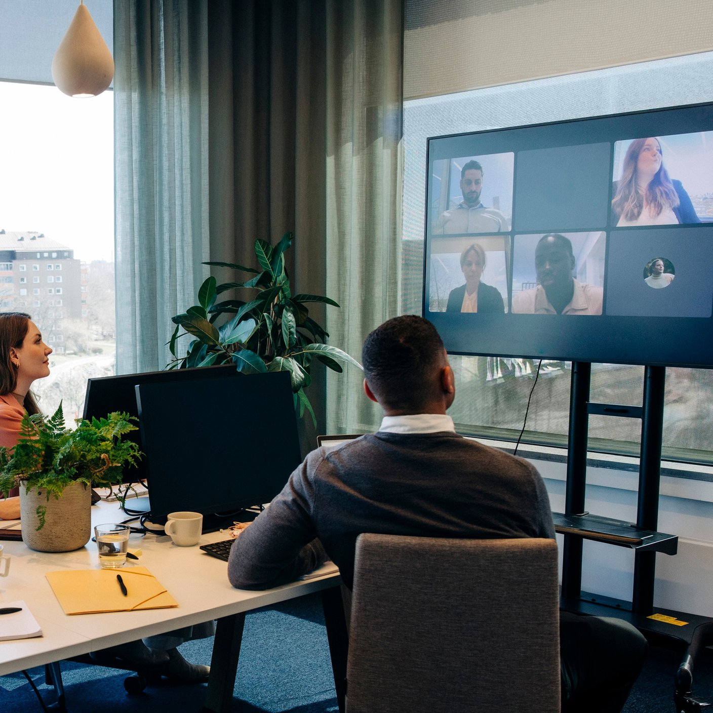 people visiting a training course