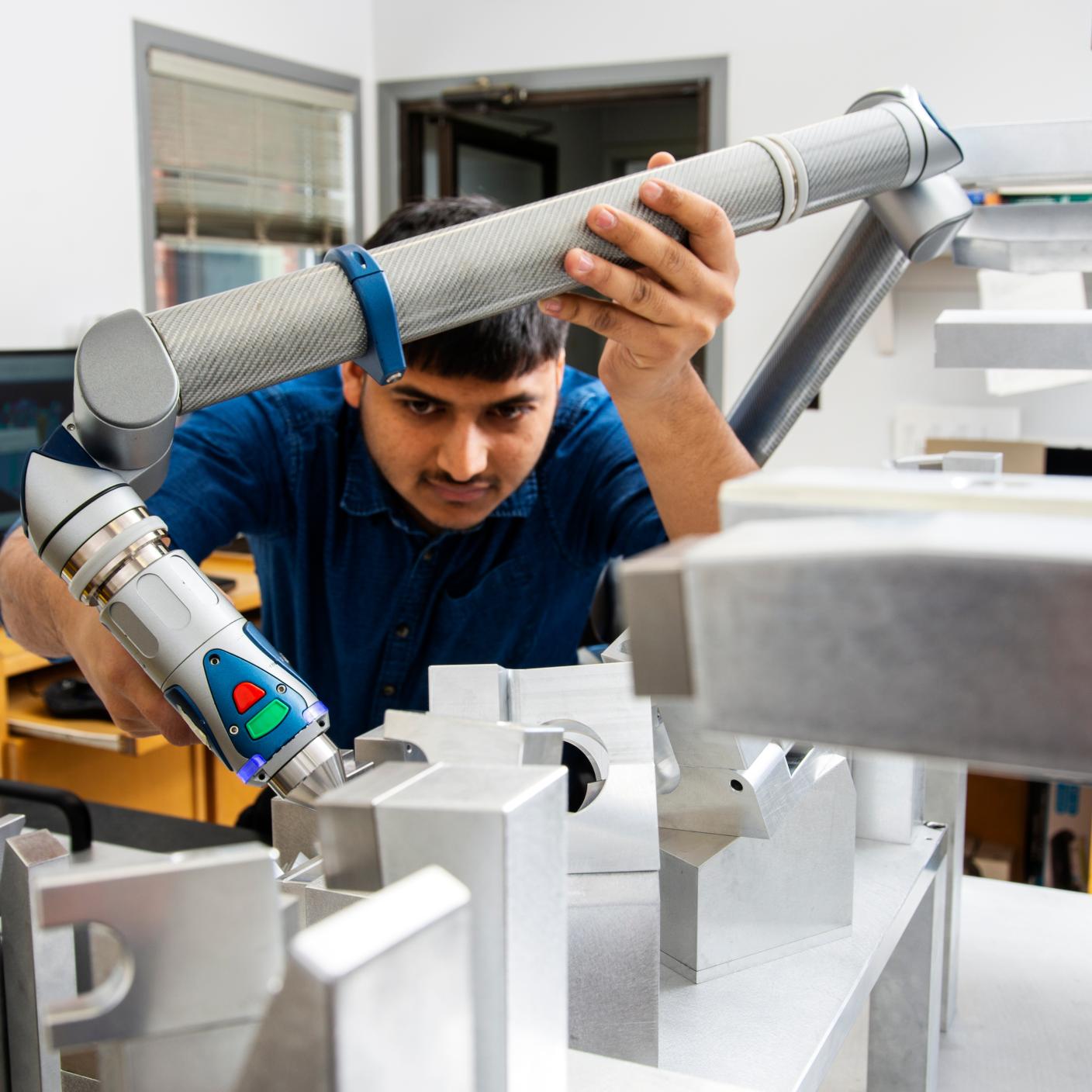 Engineer working on a device