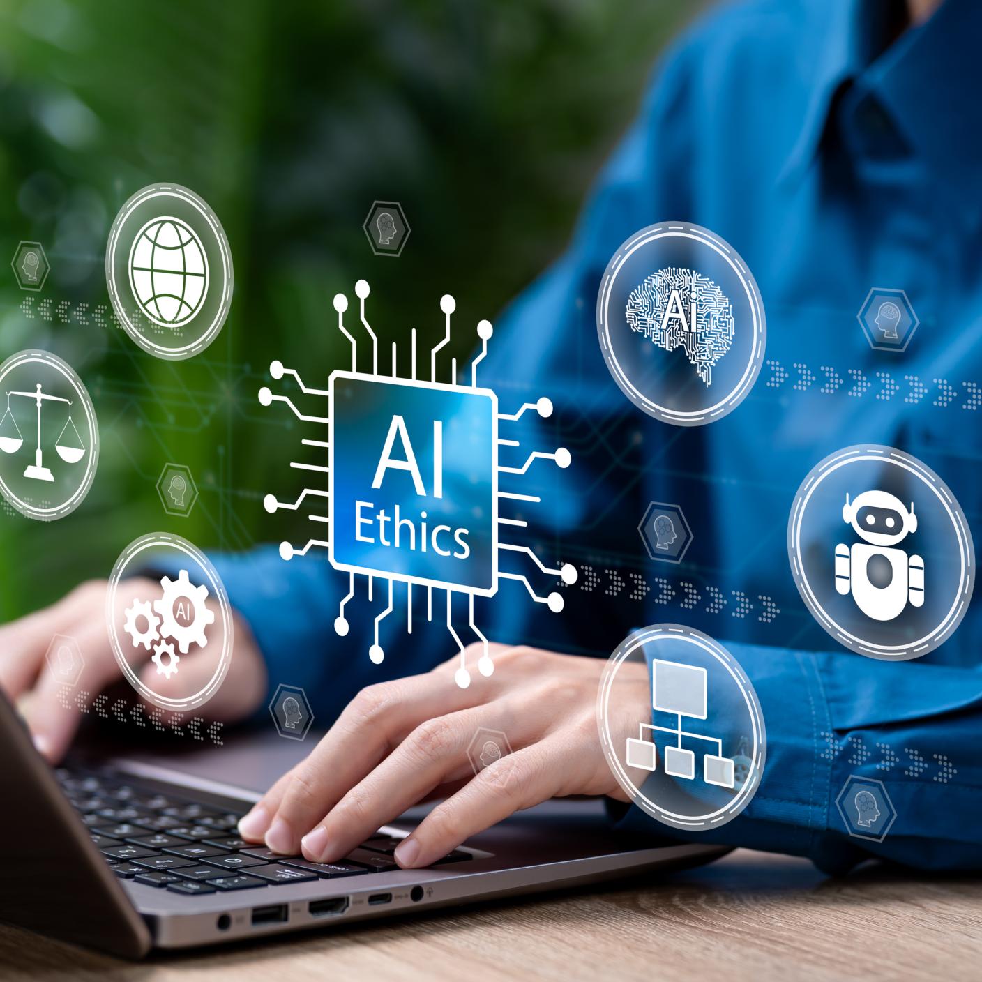 AI and Ethics Concept, Businesswoman