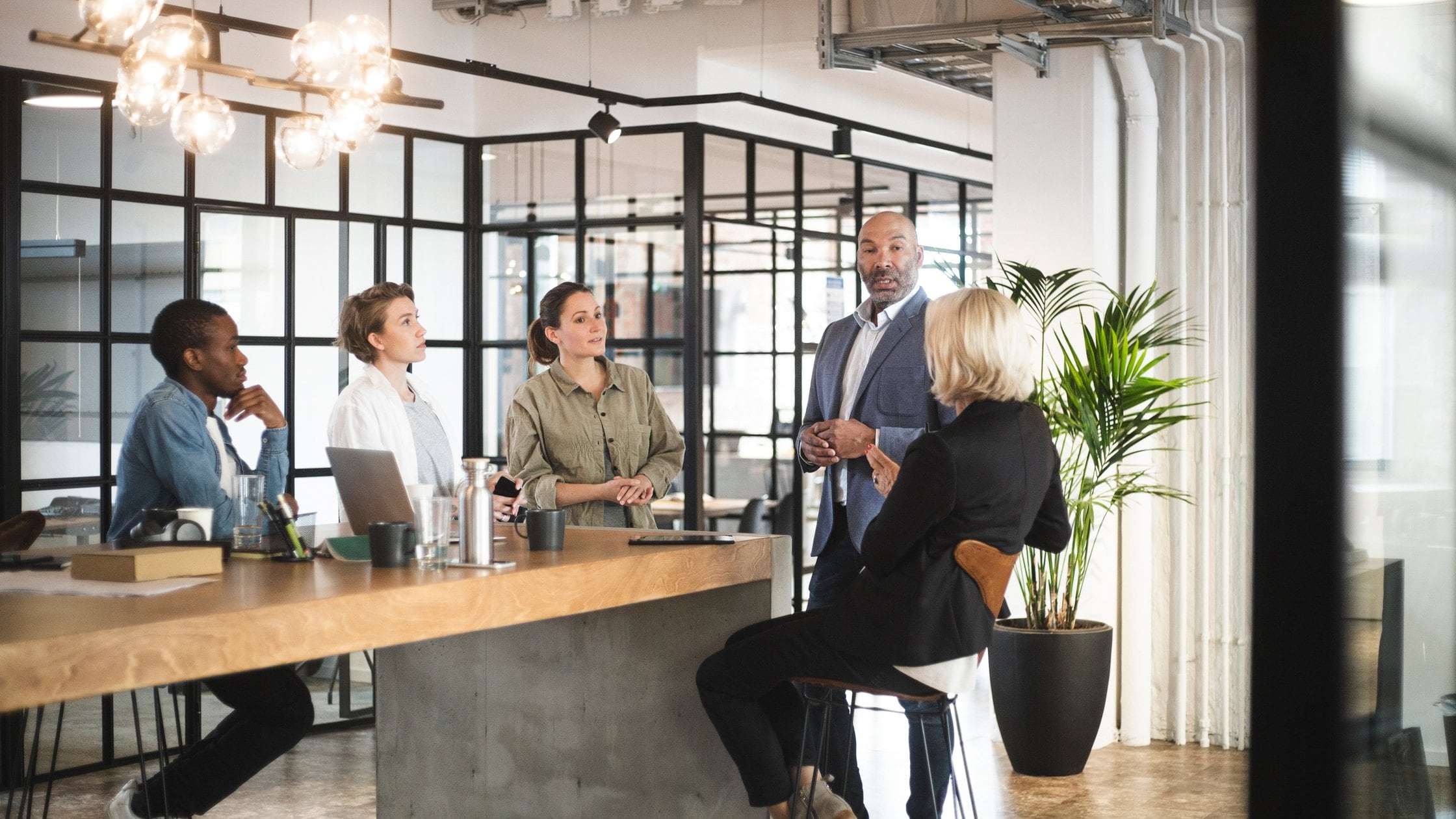 A group of executives in a meeting